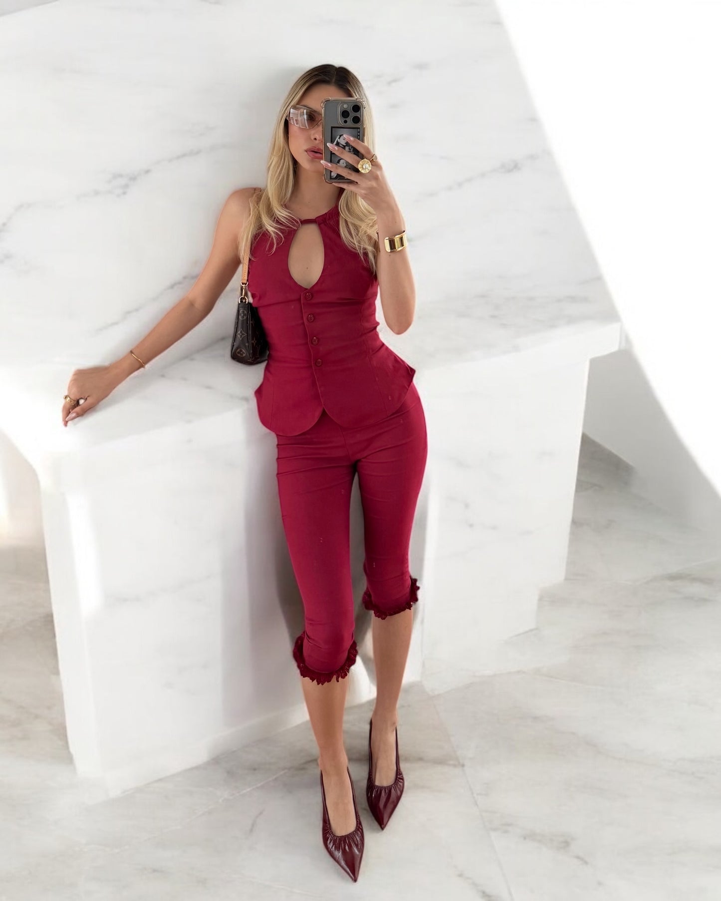 1998 Capri Pants Burgundy